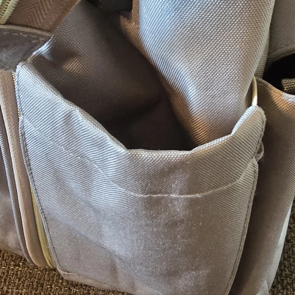 Grey Multifunctional Baby Diaper Backpack Bag